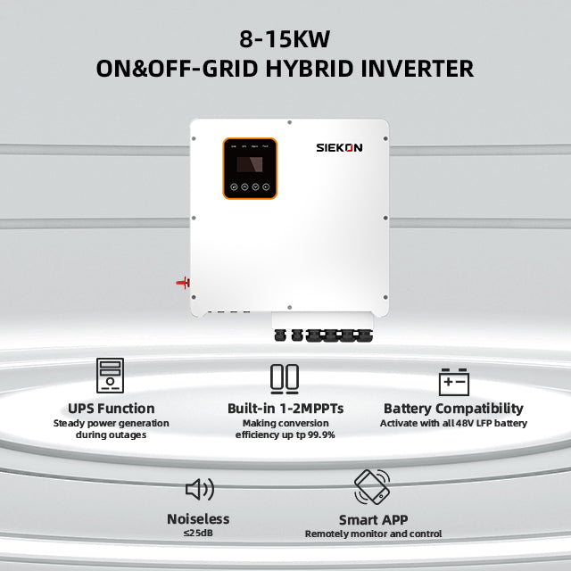 Siekon 8-15KW Three Phase Home Energy Storage System Solar On&Off-Grid Inverter | TH1
